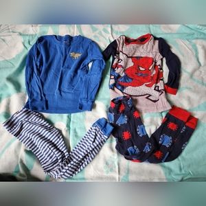 Size 5 Kids Jammies Spiderman and Dino